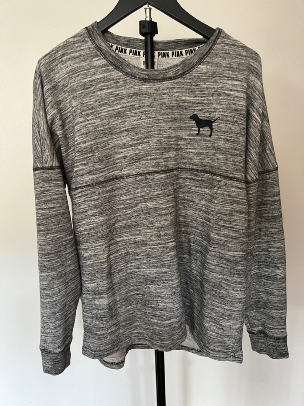 PINK Victoria's Secret Gray Marled Crewneck Sweatshirt